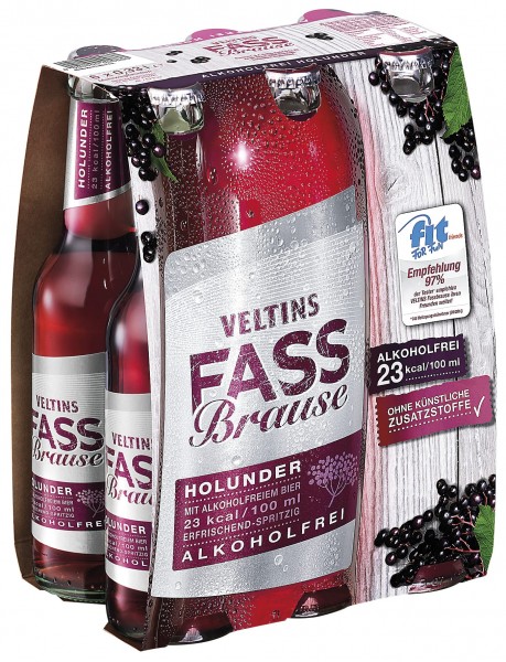 Bild von VELTINS Fassbrause Holunder  6 x 0,33L