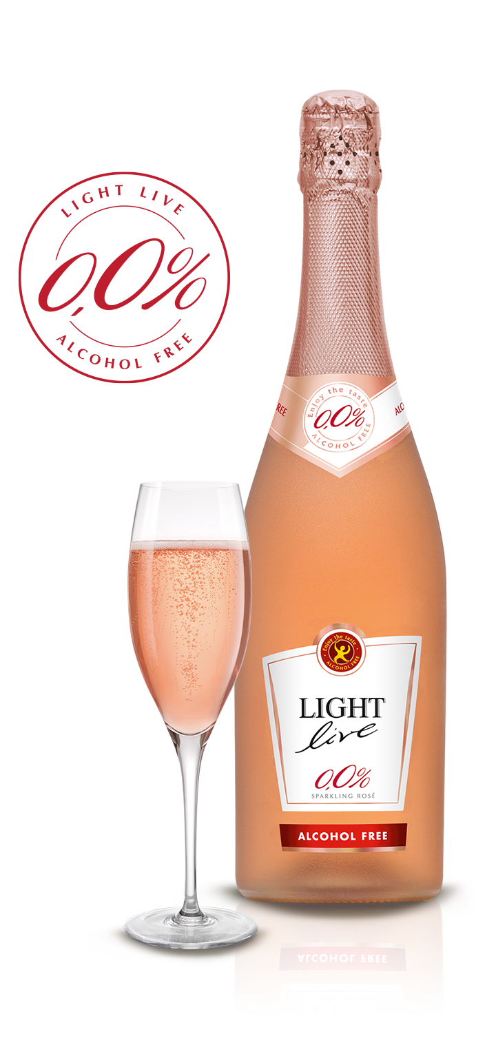 Bild von Light Live Sparkling Rose alkoholfrei 0,75L