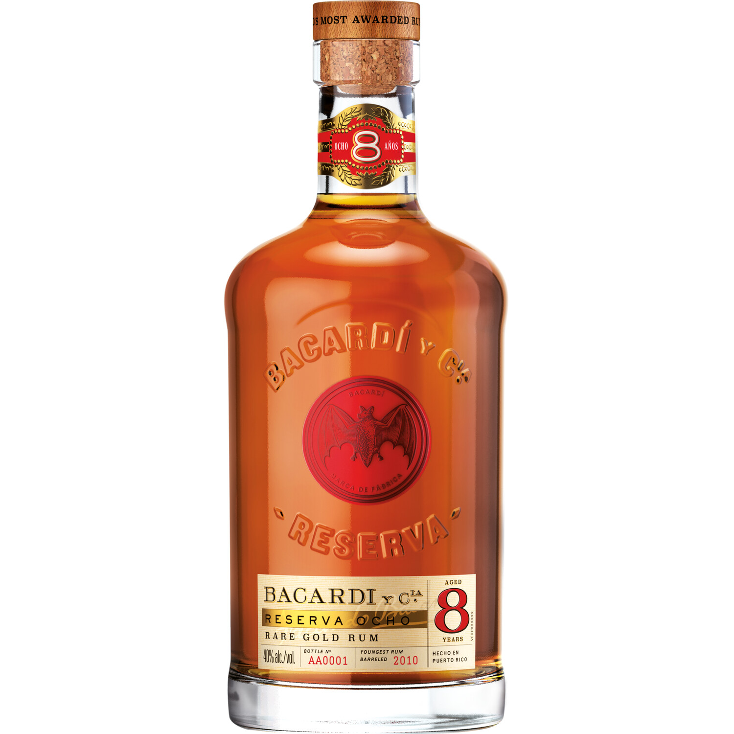 Bild von Bacardi Reserva 8 Rum 40% 0,7l