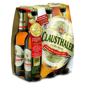 Bild von Clausthaler Extra Herb 6x0,33l